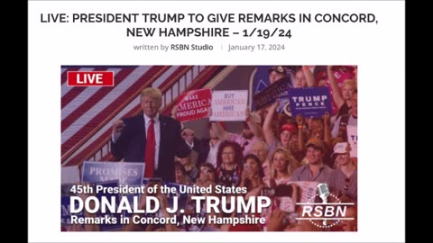 LIVE: President Trump to Give Remarks in Concord, New Hampshire