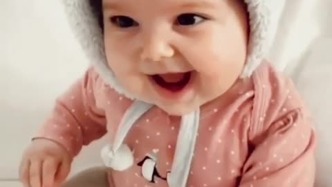 Cute Baby Smile , Cute Baby Reaction