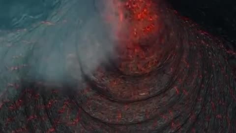 El volcán islandés en erupción fue filmado lo más cerca posible.