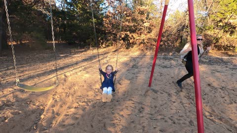 How to Swing on a Playground Swingset ~ 5 Year Old Tutorial