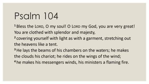 Psalm 104:1-15 Devotion