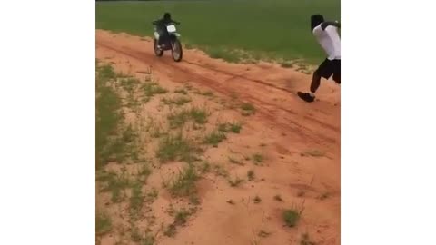 Man Jumping Over Bike Fail