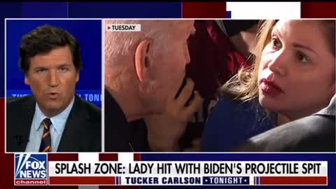(Graphic video) Biden spits huge droplets at woman!🤮