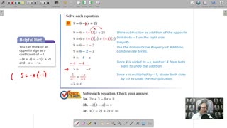 Algebra 1 - Chapter 2, Lesson 3 - Solving Two-Step and Multi-Step Equations