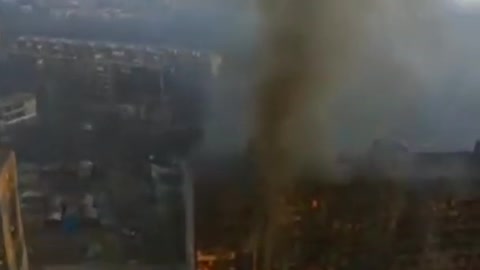 Drone Shows Destruction Over Mariupol #Shorts