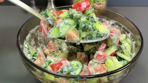 A cool salad in 5 minutes, the taste of which you can't forget!