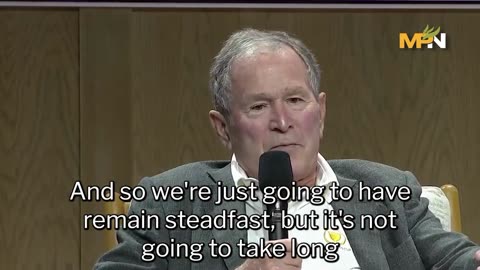 THE BUTCHER OF BAGHDAD GEORGE BUSH SPEAKS ON OCCUPIED PALESTINE CRISIS