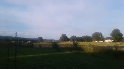 Baled Hay Evening Light