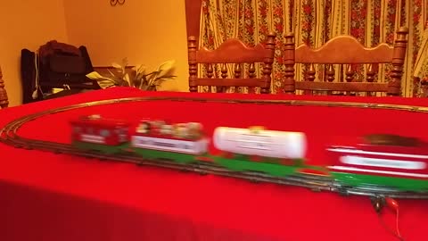 Marx custom Christmas Train set made from Canadian Pacific 494
