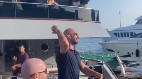 Andrew Tate throws Yacht party