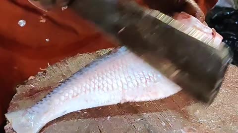 Amazing Big Hilsha Fish Cutting Skills Live In Bangladesh