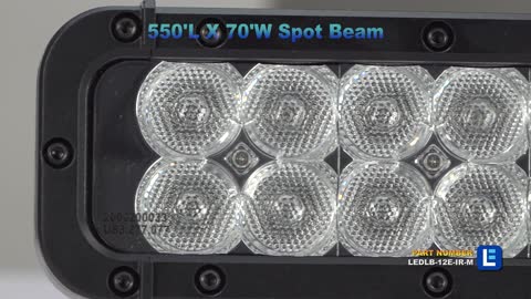 Infrared LED Light Bar with Dual Magnetic Base - Extreme Environment -Spot Beam