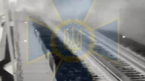 Footage of the Second Strike on the Rail Side of Kerch Bridge