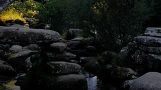 Collapsed clapper bridge. Dartmeat. Dartmoor.