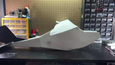 Foam board prototype airplane
