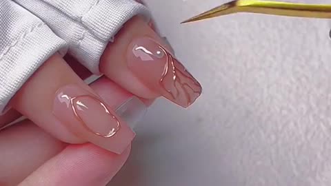 Gold manicure