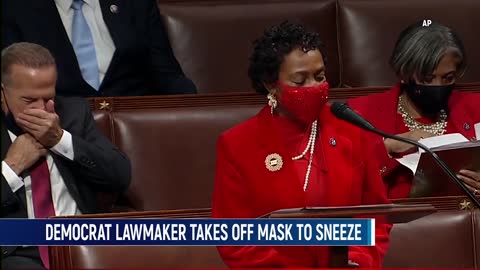Congressman, Co-Author Of Impeachment Takes Off Mask To Sneeze In Hand