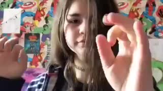 Girl posing dance on tiktok