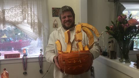 Pirate Ship Pumpkin - Halloween