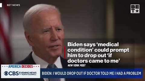 Biden said this yesterday. Now he has COVID plus something else...