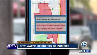 City of Lake Worth warns residents of power outage AND zombies