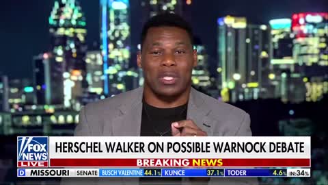 Herschel Walker calling for a debate with Senator Warnock