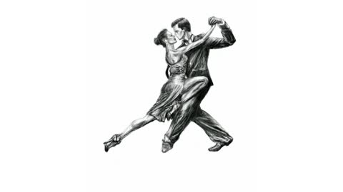 Argentine Tango time-lapse drawing (No. 358) by Joe Yang