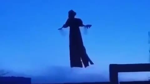 A Ghost was seen in the sky above the village