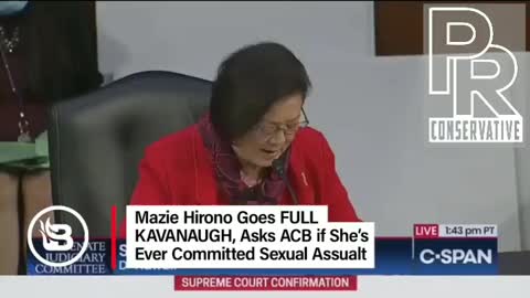 WTF Mazie Hirono ask ACB if she ever committed sexual assault
