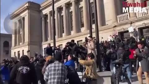 Crowd ERUPTS In Cheers Outside Courthouse As Rittenhouse Is Found Not Guilty