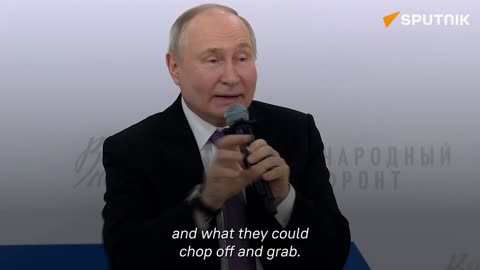 Putin: If Russia wouldn't fight, the West would pat us on the head and give rotten potato as humanitarian help!