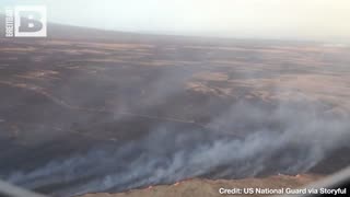 Hawaii Rescue & Firefighter's Effort: Choppers Work to Put Out Hawaii Blaze