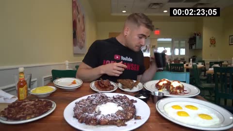 "IT'S TOO MUCH" TEXAS'S BIGGEST BREAKFAST CHALLENGE | Only 22 Minutes?