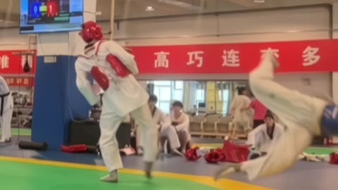 Taekwondo Beautiful Push Kick💪🥋 | TKD Fight | #tkd | Korean Taekwondo Game | Push Kick 💖💗