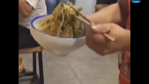 He took all the noodles in his mouth and threw them out funny video full watch