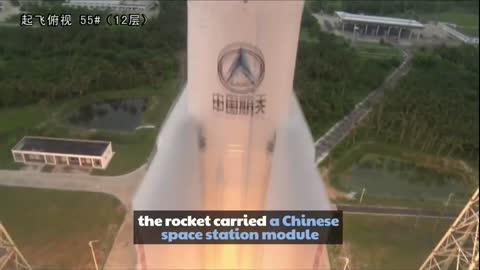 A large segment of a Chinese rocket re-entered the Earth's atmosphere