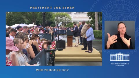 President Biden and the First Lady Host a Barbeque with Military Service Members and their Families