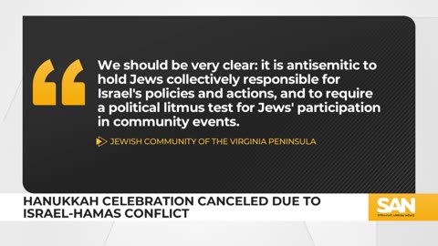 Hanukkah celebration canceled due to Israel-Hamas War