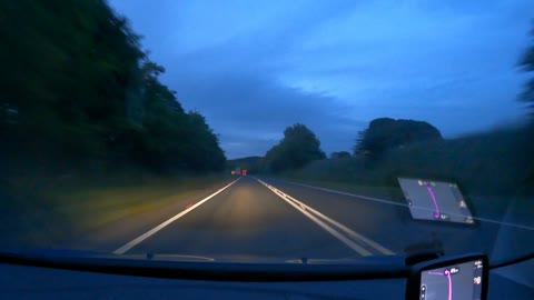 Evening driving near the Lake district speedlapse