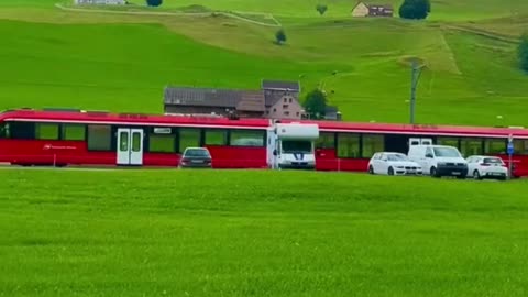 Switzerland Beautiful Train & Nature View