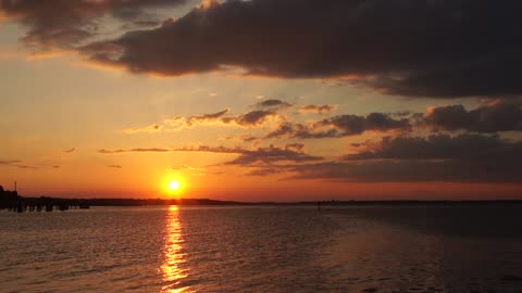 Wonderful view of sunset at beach