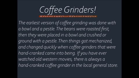 Coffee Grinders!