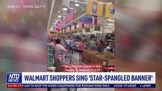 Walmart Shoppers Sing 'Star-Spangled Banner'