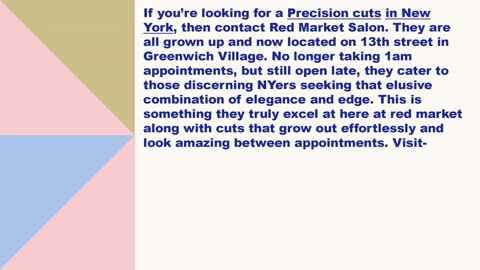 Best Precision cuts in New York