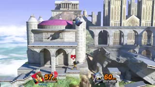 Mii Gunner vs Meta Knight on Temple (Super Smash Bros Ultimate)