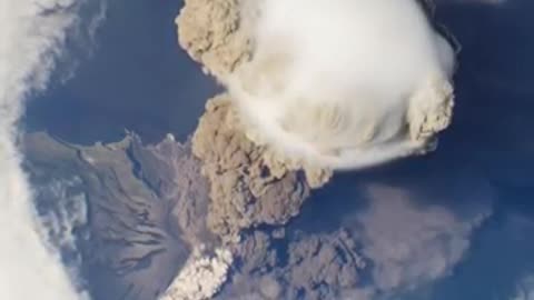 NASA sarychev volcano Eruption from the international short video.