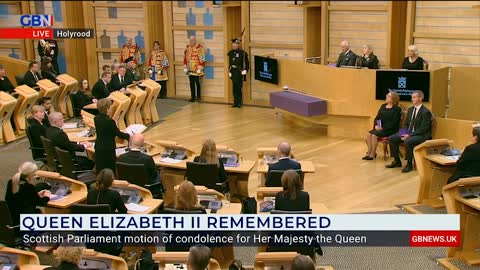 Nicola Sturgeon pays tribute to Queen Elizabeth II at the Scottish Parliament Motion of Condolence