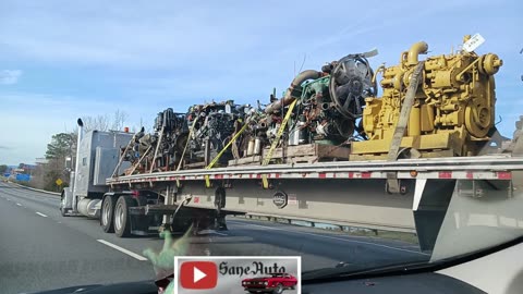 Truck trucking a truckload of truck engines