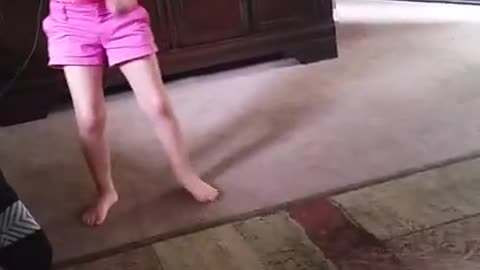 My little girl dancing funny and crazy