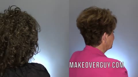 60 Year Old Cuts Off All Her Long Curly Hair: A MAKEOVERGUY® Makeover